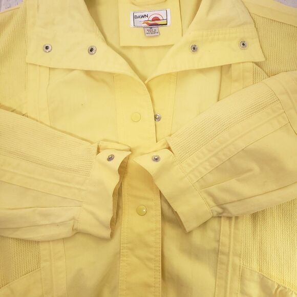 Dawns Yellow 80s VTG Retro Button-Up Jacket - Picture 3 of 8